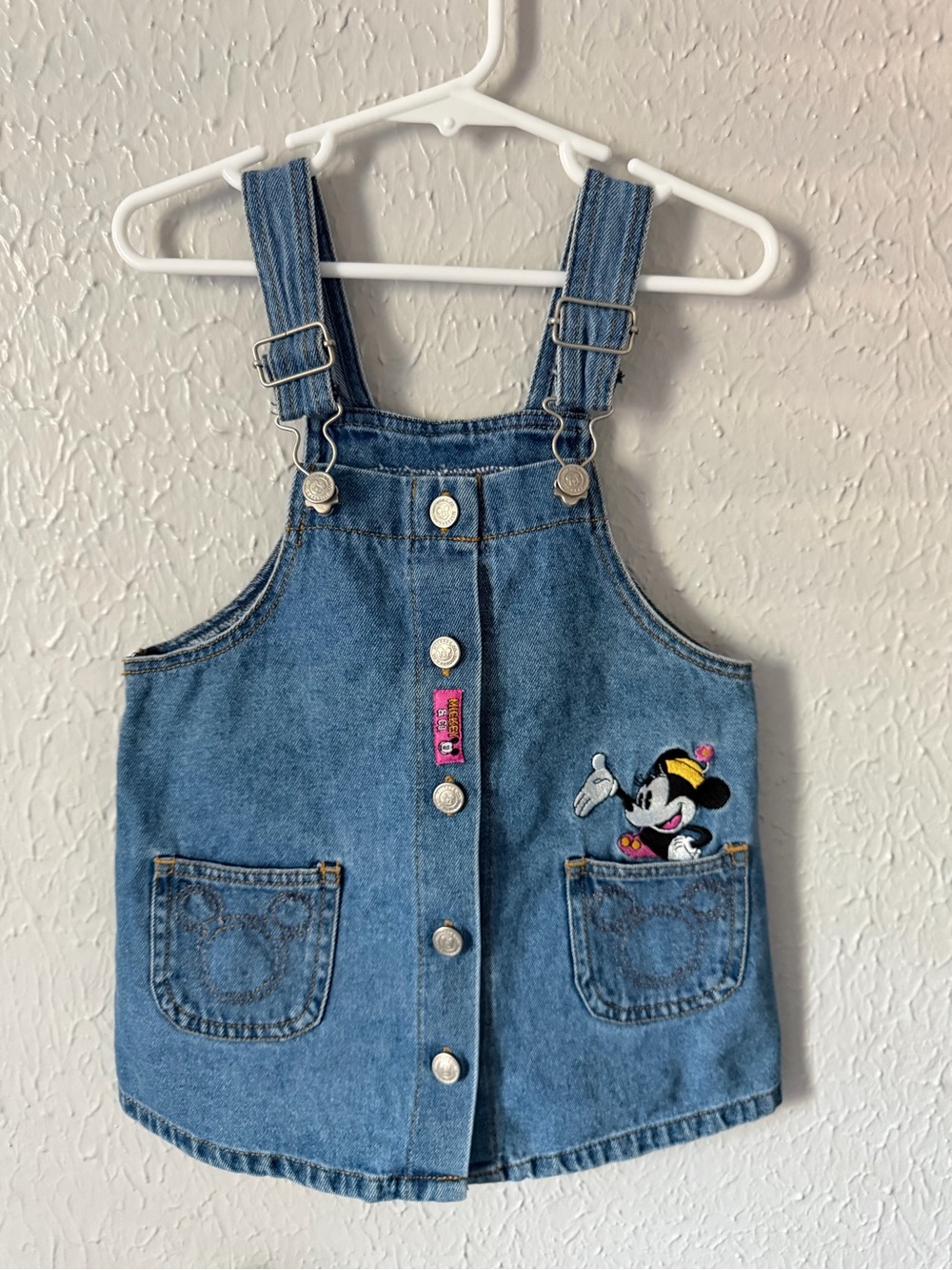 Vintage Mickey & Co Denim Minnie Mouse Overall Dress